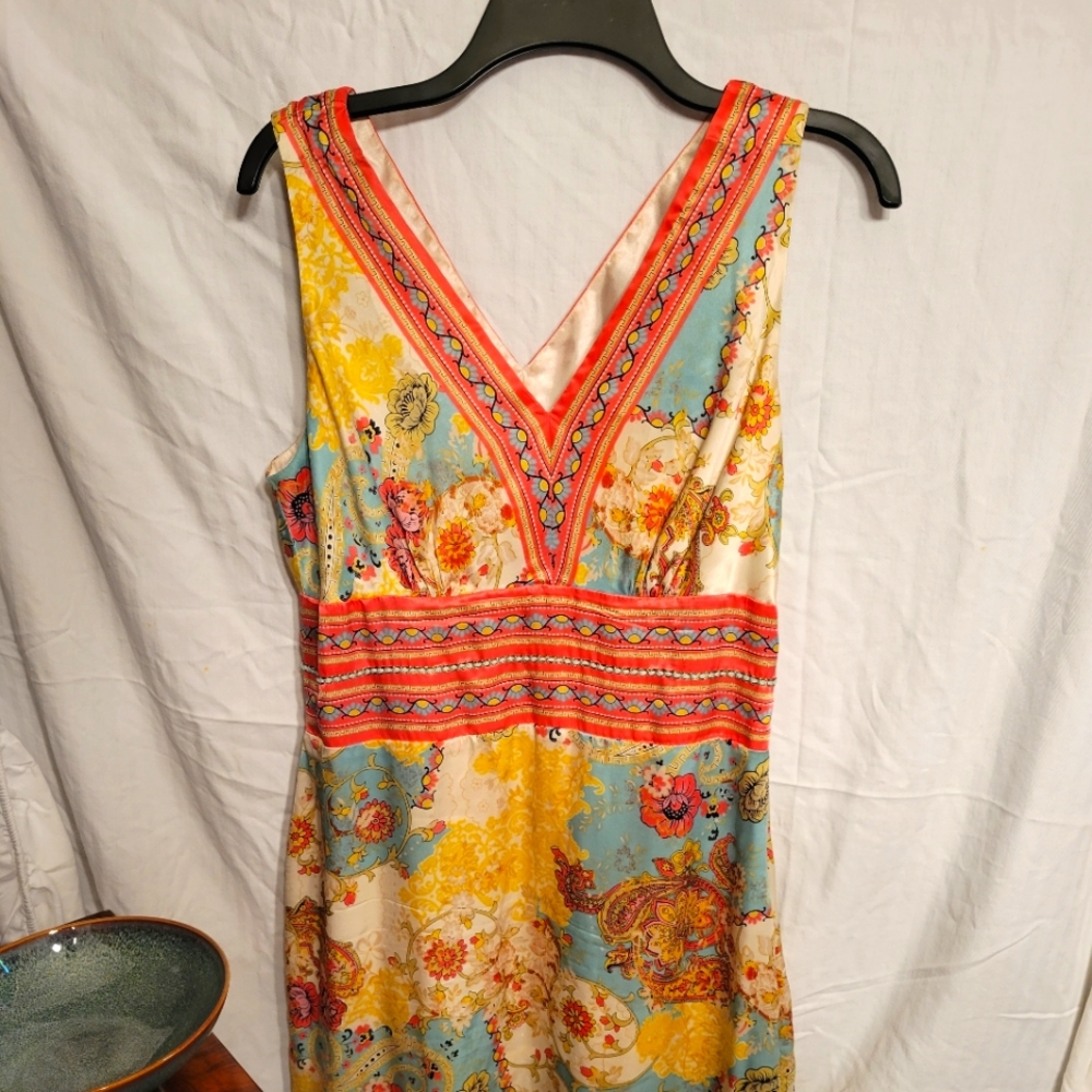 NICOLE by NICOLE MILLER SILK FLORAL DRESS